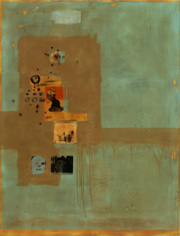 EMMANUEL BARCILON - UNTITLED - 2015 - VARNISH AND PIGMENTS ON WOOD - 200 X 153 CM