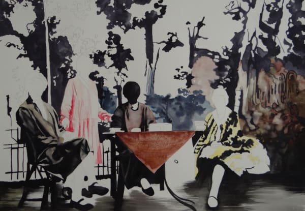 NATALIA OSSEF - SILENT HOUSE - 2015 - WATERCOLOR ON PAPER - 70 X 100 CM