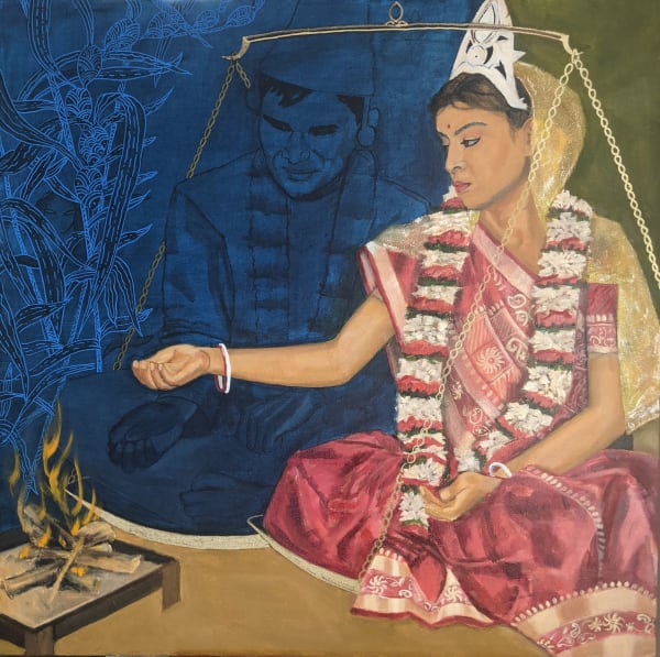 Ujjayini Sikha Wedding Equivalence, 2024 LISTEN TO THE AUDIO DESCRIPTION OF THE ARTWORK→