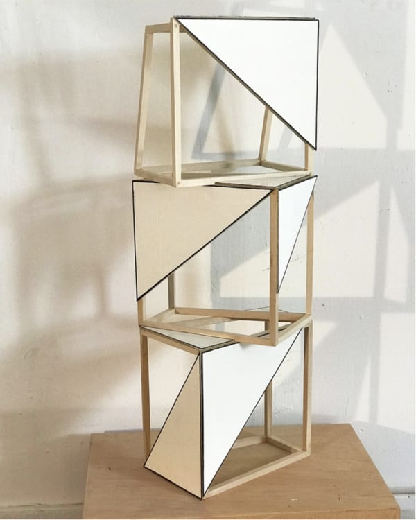 Howard Hersh, Migration 18-8, 2018. From Migration Series, 2018 - present. Acrylic, birch, basswood. 36 inches by 13 inches by 13 inches.