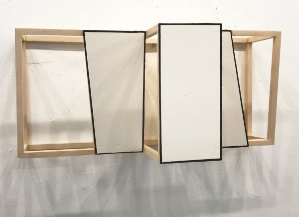 Howard Hersh, Migration 18-2, 2018. From Migration Series, 2018 to present. Acrylic on birch with basswood framework. 10 inches by 23 inches by 11 inches.