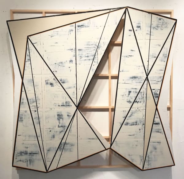 Howard Hersh, Skin Deep 18-3, 2018. Skin Deep Series, 2013 - present. Acrylic on birch with basswood framework. 60 inches by 60 inches by 5 inches.
