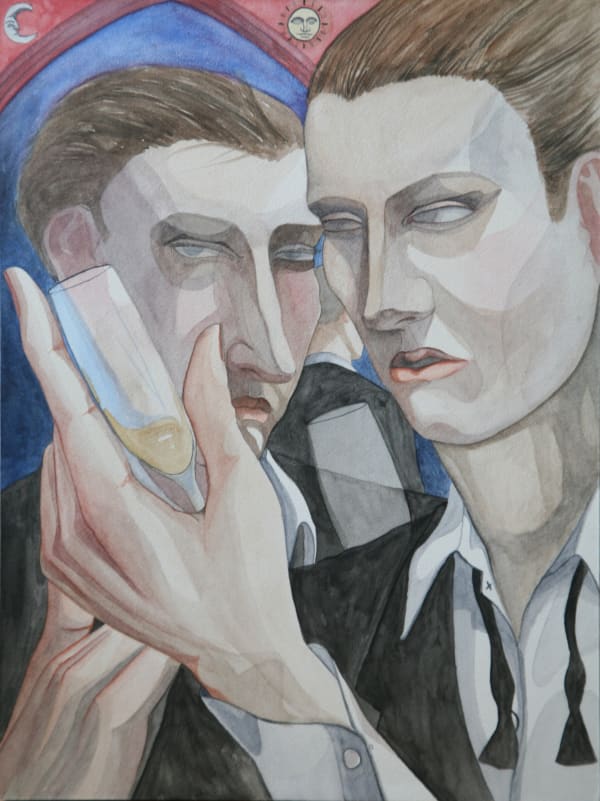 william brickel a taste of excess 2019 watercolour laid on board