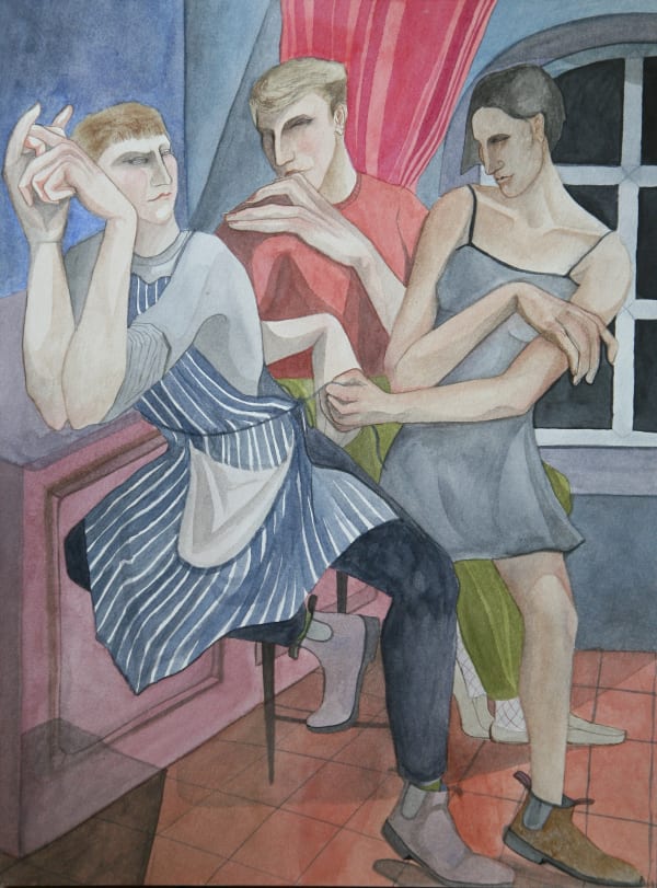william brickel bar play 2019 watercolour laid on board