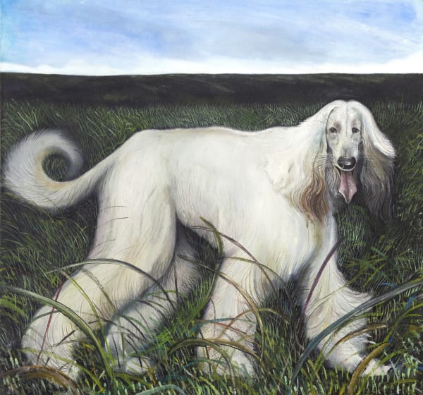 “Dog crying and laughing” paint by Alessandro Miotti