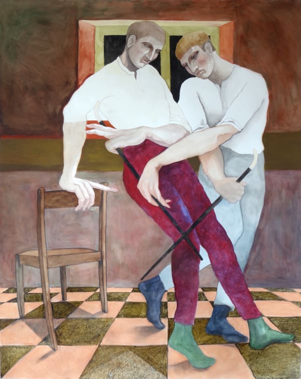 William Brickel The Melee 2019 watercolour on paper
