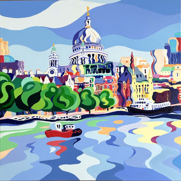 View of St Paul's, Original Painting, 2023
