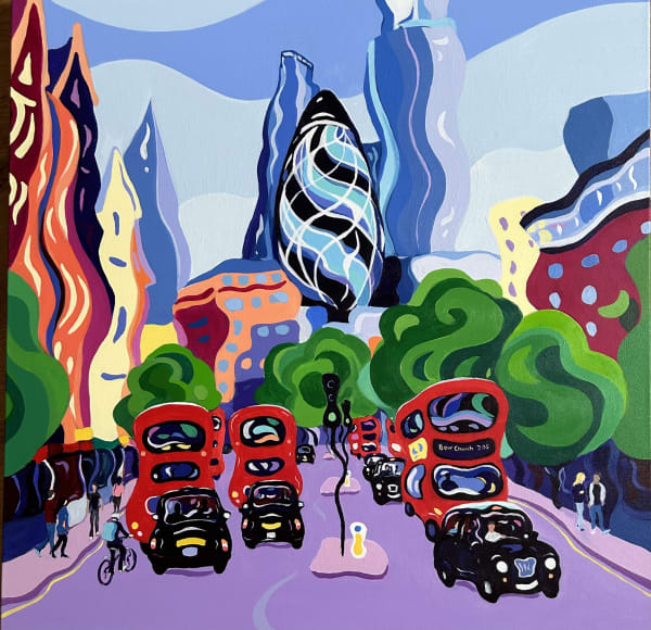 Towards The City, Original Painting, 2023