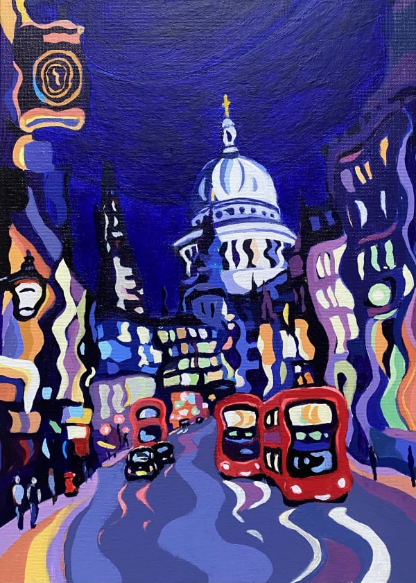 City Lights, Original Painting, 2023