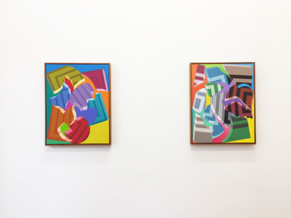 Bryan Spier, Divided Paintings, 2017 installation view