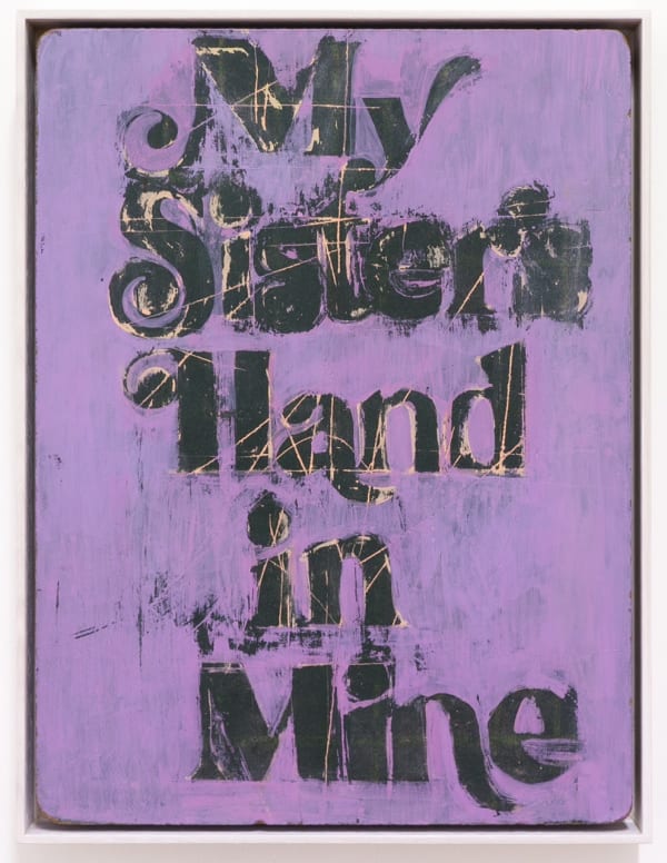Kate Daw, My Sister’s Hand in Mine (mauve version for Jane Bowles), 2015