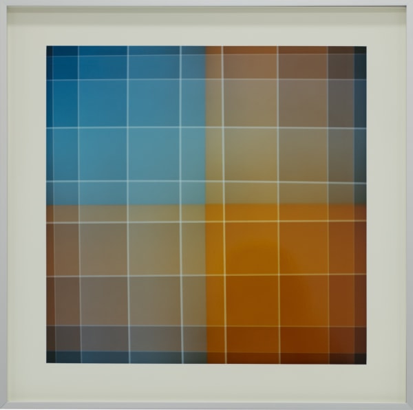 Jacky Redgate - Untitled (Light Blue & Yellow, Dark Pink & White, on Black), 2025