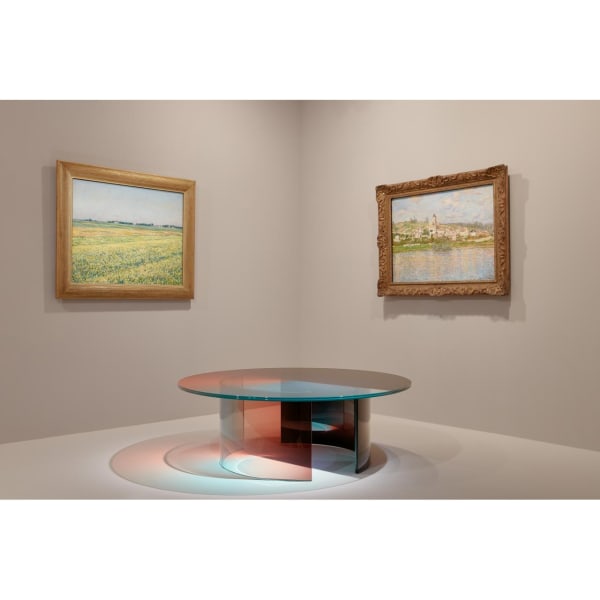 NGV Triennial 2020 installation view; Rive Roshan, Colour dial table, sunrise light (table) 2020, Proposed acquisition © Rive Roshan. Photo: Tom Ross