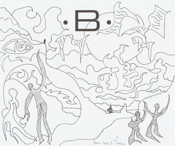 pen and pencil on paper 7 x 8.5 in.