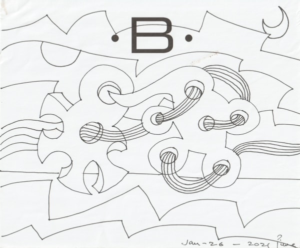 pen and pencil on paper 7 x 8.5 in.