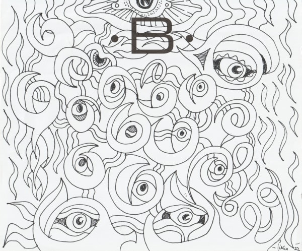 pen and pencil on paper 7 x 8.5 in.