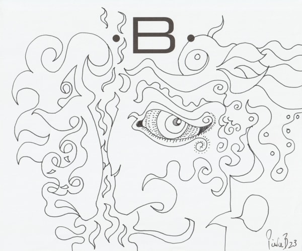 pen and pencil on paper 7 x 8.5 in.