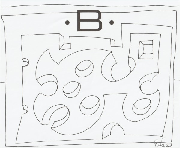 pen and pencil on paper 7 x 8.5 in.