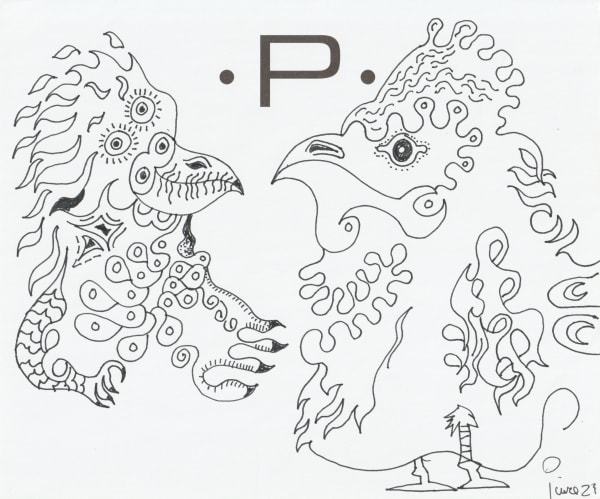 pen and pencil on paper 7 x 8.5 in.