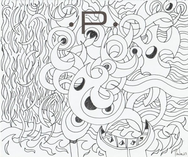 pen and pencil on paper 7 x 8.5 in.