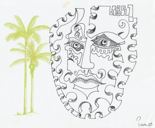 pen and pencil on paper 7 x 8.5 in.