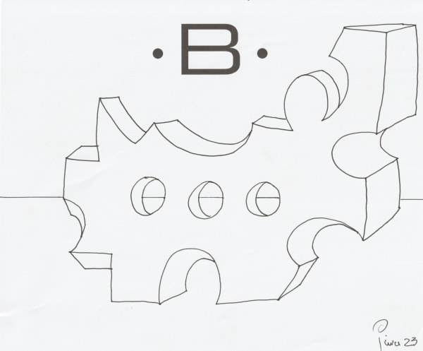 pen and pencil on paper 7 x 8.5 in.