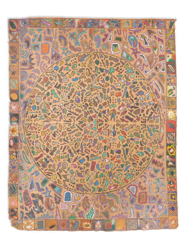 Untitled, 1999, Acrylic on burlap, 316h x 260w cm, Unique