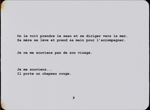 Nicène Kossentini, I remember the boy with the red hat, 2019