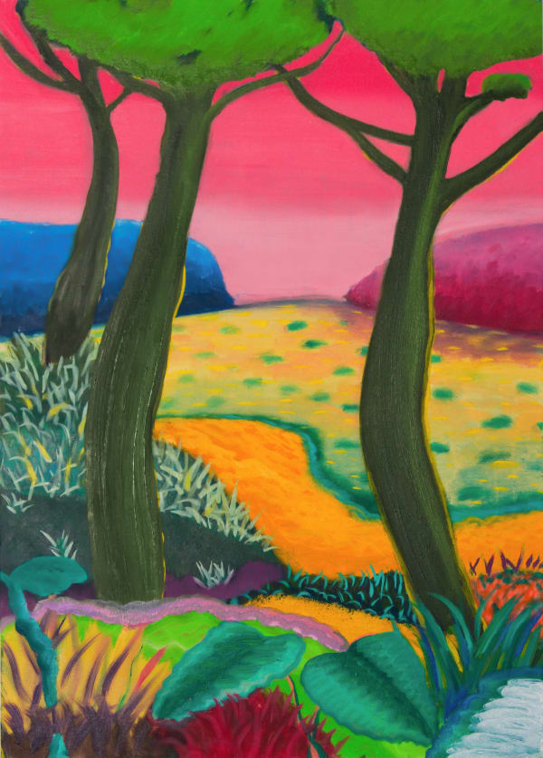 Fares Thabet, Approaching the cedar trees, 2023