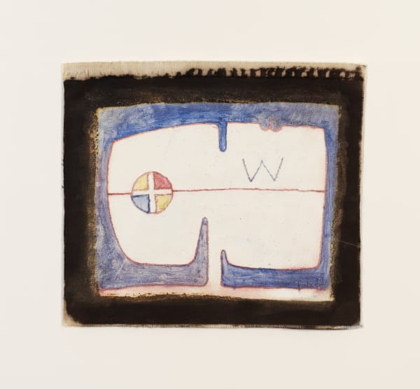 Arbre de Vie No.III, 1989 Pigments on textile 48h x 52w cm