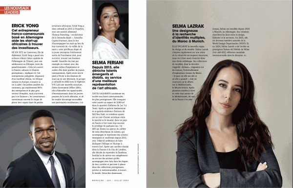 SELMA FERIANI IN AFRIQUE MAGAZINE, A la Une | Politique, business, sciences, arts, médias... Elles et ils transforment l’Afrique. Vingt...
