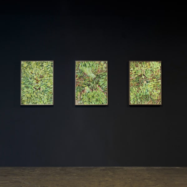 Green Triptych Work