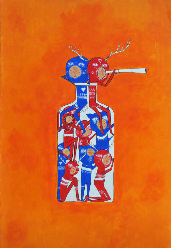 Mika Tennakoon In- Sight II, 2012 Acrylic & Ink on canvas 90 x 60 cm 35 3/8 x 23 5/8 in