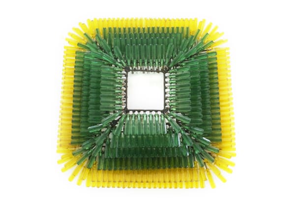 Prageeth Manohansa Chromatic I Screwdrivers on metal frame 71 x 71 x 18 cm 28 x 28 x 7 1/8 in
