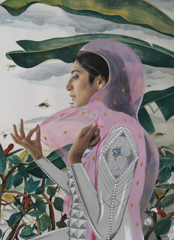 Rajni Perera, Aneela, 2016, Mixed Media On Inkjet Print, 87 x 61 cm