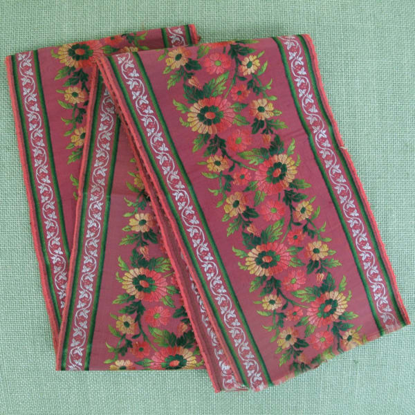 Selection of early silk ribbons.