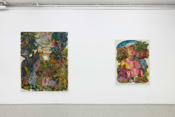 Installation view, Ken Gun Min: Sweet Discipline from Koreatown, Shulamit Nazarian, Los Angeles, November 11–December 20, 2023.