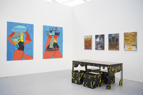 Trenton Doyle Hancock, Michael Stamm, and Summer Wheat, Untitled Miami, 2018Star Goddess Summer Wheat Shulamit Nazarian Install4