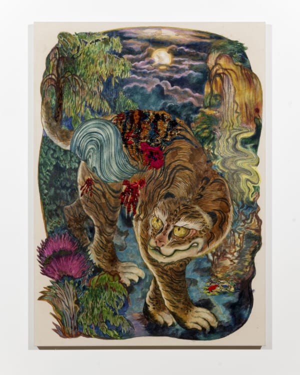 Ken Gun Min Night walk in the Griffith park (homage to Korean tiger), 2024