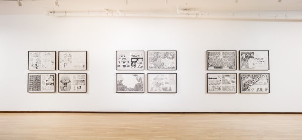 Trenton Doyle Hancock, An Ingénue’s Hues and How to Use Cutty Black Shoes, 2019, Shulamit Nazarian, Los Angeles, installation view