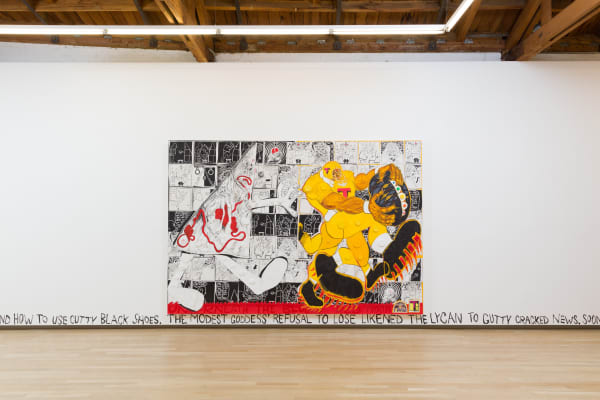 Trenton Doyle Hancock, An Ingénue’s Hues and How to Use Cutty Black Shoes, 2019, Shulamit Nazarian, Los Angeles, installation view