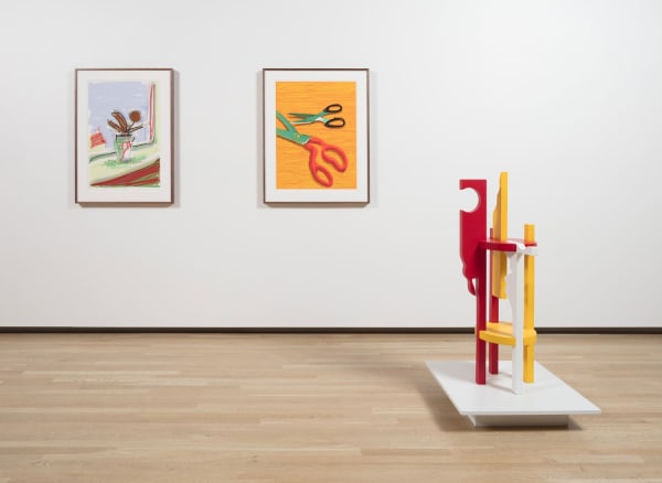 David Hockney and Christopher Chiappa in Pangs to Pangolins, 2018. Shulamit Nazarian, Los Angeles.