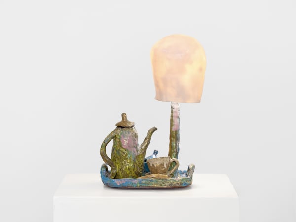 Carmen D'Apollonio Tea for two, 2025 Ceramic, paper 22 x 10 x 14 in 55 x 25 x 35 cm
