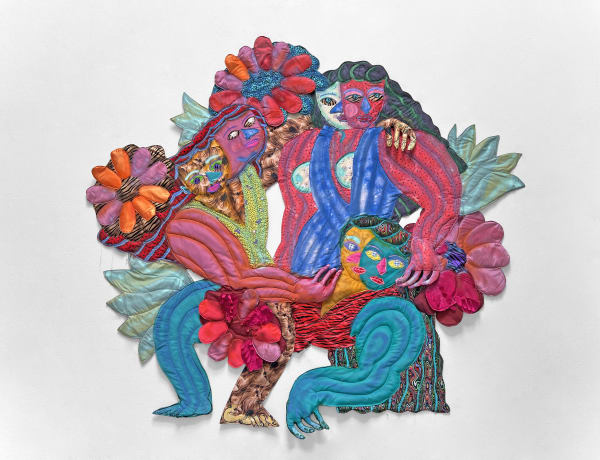 Maria A. Guzmán Capron, Eros, 2022, Fabric, Thread, Batting, Stuffing, Spray Paint And Acrylic Paint. 81 X 87 X 1 1/2 In