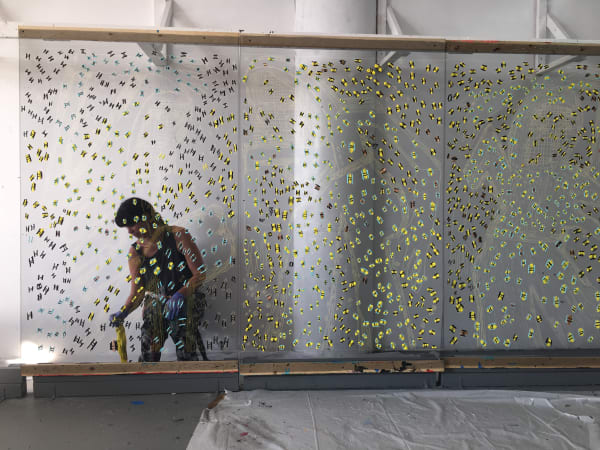 Summer Wheat in her studio