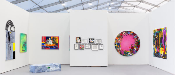 Wendy White, Amir H. Fallah, Trenton Doyle Hancock and Summer Wheat at UNTITLED. Miami Beach 2019, Booth B23