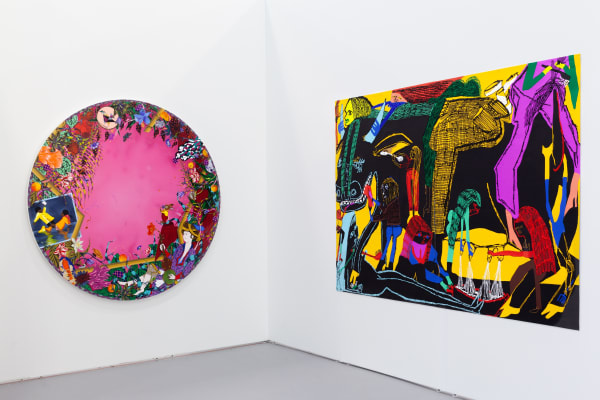 Wendy White, Amir H. Fallah, Trenton Doyle Hancock and Summer Wheat at UNTITLED. Miami Beach 2019, Booth B23