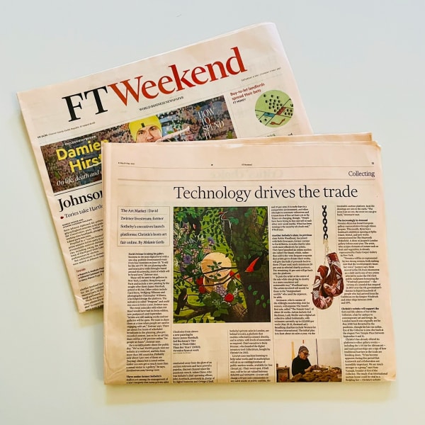 FT Weekend, Art + Tech + Goldentailx | 'Technology drives the trade' by Melanie Gerlis.