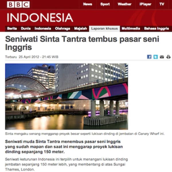 Seniwati Sinta Tantra tembus pasar seni Inggris