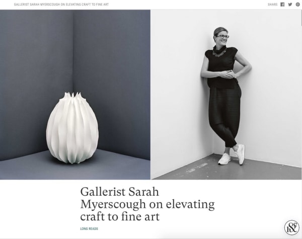 Gallerist Sarah Myerscough on elevating craft to fine art